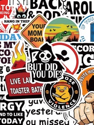 50 miếng dán meme vui nhộn tự làm hình dán graffiti cá nhân, nhãn dán trang trí thủ công, nhãn dán's