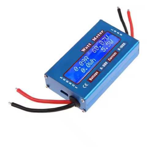 A93Z DC 60V 100A WATT Meter Power Analyser LCD Digital Current Energy Meter DC Power Analyser 1 Pcs