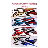 Yamaha LC150 Y15 Y15ZR V1 V2(9) Body Stripe Body Sticker Blue/Red/Matt Titan/Cyan