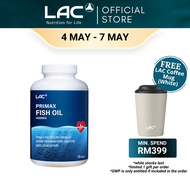 [Expiry Mar 2027] LAC Primax Fish Oil 1468mg (120 Softgels) for Blood Pressure Cholesterol Vision Me