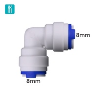 Elbow Fitting 5/16''(8mm) 90° Elbow Quick Connection Push Fitting for Water Filter & Dispenser amway