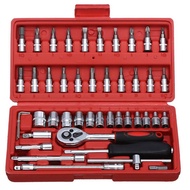 46pcs/set Tool Box Car Motorcycle Repair Set Hand Tools Home Service motor DIY Kit