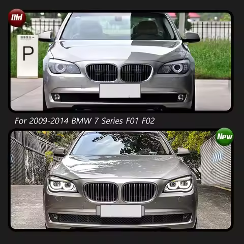 2PCS Headlight Car LED Light Assemblies For BMW 7 Series F01 F02 2009-2015 Auto Fog DRL Brake Turn S