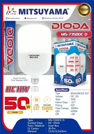 PermataUnik - Bohlam Lampu Led AKI Mitsuyama DC 12V E27 Putih seri DIODA/MS-7350DC Dioda 50Watt