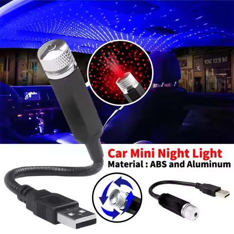 Romantic Car Mini Night Light 12V 0.3A Atmosphere Star Sky Lamp Galaxy Star Night Light for Car Roof