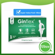 （Super Value Pack 10box）Ginflex Veggie Capsule （1box/30 Vegetarian Capsules）EXP：11/2027
