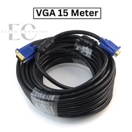 15M VGA Cable 15 Meter VGA/ 15 M VGA/ Standard VGA Cable/ 15m Male to Male VGA Cable BLACK 15 meter 