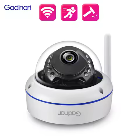 Gadinan 5MP HD WiFi Dome Camera WiFi Outdoor 3MP Wireless CCTV Surveillance AI Motion Detection Secu