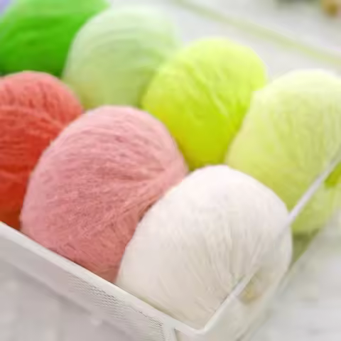 1Pc 40g 117M 4606in Velvet Yarn Soft nylon Knitting Crochet Yarn for Crochet Sweater Hat Dolls Poke 