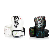 นวมชกมวยไทย แฟร์แทกซ์ Fairtex Muay Thai Boxing Gloves BGV14 Painter White/Black Training Sparring gloves หนังไมโครไฟเบอร์