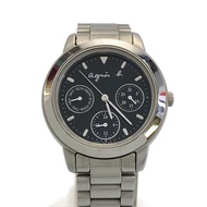 Agnes b. others Wrist Watch analogues BLK SLV V33J-0010 Direct from Japan Secondhand