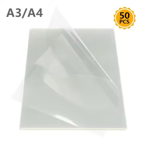 50Pcs A3/A4 Screen Printing Inkjet Film Transparent Printing Film for Silk Screen Printing Stencil P