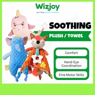 Wizjoy Baby Soothing Towel with Teether Toy Baby Blanket Plushie | Mainan Plush Tuala Penenteram Bay