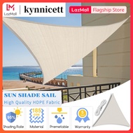 【5 Years Warranty】Sun Shade Net Sail 2.4x2.4x2.4m Triangle Canopy Awning High Quality 185GSM HDPE 95