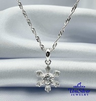 Unisilver 925 Sterling Silver Sunburst Pendant Necklace (NPS205)