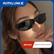 (AIMUJAKE)Cycling & Running Sunglasses Unisex - Sleek Narrow Rectangle Design, UV400 Protection, Tre