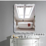 superior productsBathroom Wall Hanging Mirror Punch-Free Toilet Wall-Mounted Self-Adhesive Bathroom Mirror Toilet Glas