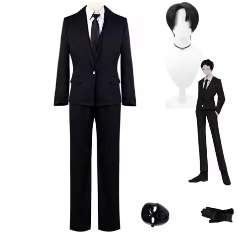 Anime Game Library of Ruina Roland Cosplay Costume Black Coat Shirt Uniform Full Set Wig Adult Man H
