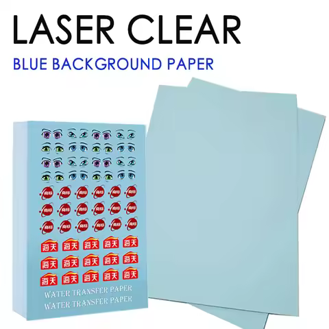 Factory High Quality Quality Blue Paper Display White A4 Clear Transparent Laser Water Slide Decal P