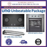 [Bulky] UNO Unbeatable Package (UG 2086 Hob/ UP 1090C Hood/ UPO 63 Built-in Oven)