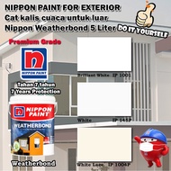 Nippon Paint Weatherbond Exterior collection 5 Liter Brilliant White 1001 / White 1045 /White Lace OW1004P