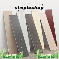 SIMPLE Floor Tile Sticker, Wood Grain Living Room Skirting Line, Home Decor Waterproof Windowsill Self Adhesive Corner Wallpaper