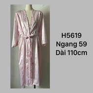 H5619 56 Jacket long tie waist 2hand selected nightgown vintage secondhand dress