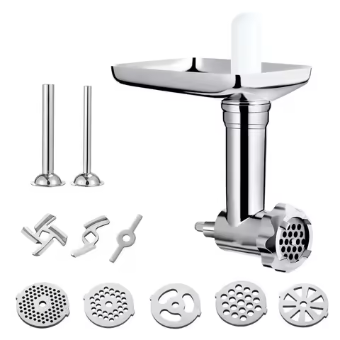 ABKR Metal Food Grinder Attachment for KitchenAid Stand Mixers Sausage Stuffer Meat Grinder Food Pro