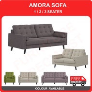 Furniture Specialist Amora Fabric Sofa(1/2/3 Seater Available)