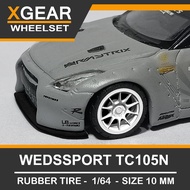 Hotwheels diecast 1:64 Xgear Rims Rubber Tire WEDSSPORT TC105N model