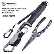 Bearking Corrosion-Resistant Stainless Steel Fish Lip Gripper with Built-in Scale: Accurate Measurem