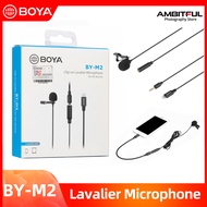 BOYA M2 Photography Lavalier Microphone iPhone Dedicated Radio Microphone Live Recording Chest Micro