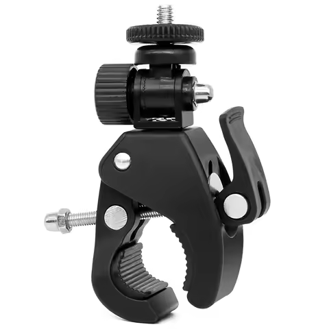 Universal 360 Degree Rotating 1/4 Camera DV Bike Bicycle Handlebar Clamp Bracket Tripod Mount Screw 
