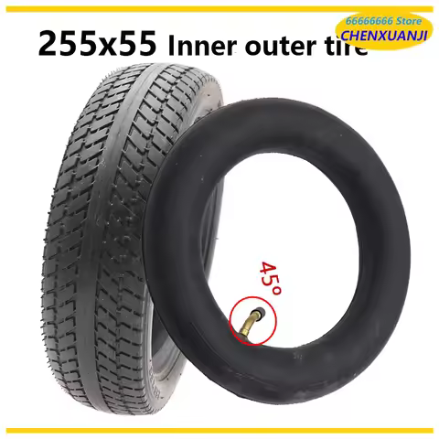 10 Inch 255x55 Inner and Outer Tyre 255*55 Pneumatic Tire for Children's Tricycle, Baby Carriage Acc