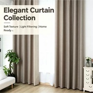 120*220CM Ring/Hook Type Modern Langsir Semi Blackout Thickening Shading Heat Insulation Sliding Doo