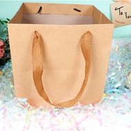 Simple square plain shopping bag paper bag kraft small