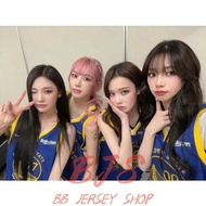 Men Women Hot Press Basketball Uniform Aespa Strawball Jersey No. 00 KARINA Blue Quick-Drying Sports