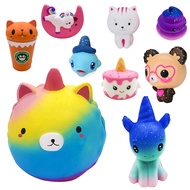 Squishy Jumbo Soft Slow Rising Toys Unicorn Cat cup Spectacle bear Squishy Squeeze Toy Relieve Pressure Mobile phone pendant
