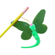 Insect Feather Clicker Sequin Clicker Paper Clicker Long Rod Cat Toy Pastoral Series