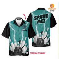 Spare Me Bowling Custom Name Hawaiian Shirt  CASUAL HAWAIIAN Shirt, Size XS-6XL, Style Code34