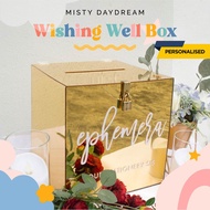 [SG Seller] Customised Wedding Wishing Well Box Personalised Ang Bao Box Money Boxes Wedding Gifts