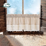 [In Stock] Small Window Curtains, Farmhouse Short Curtain, Rod Pocket Burlap