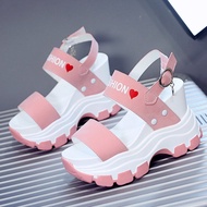 Lereng 10cm wanita Wedges sandal Fairy semua sandal sandal Shorty meningkatkan sandal Comfy