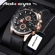 (Terlaris) Ready Stock!! Aokeyo 216 Jam Tangan Pria Kulit Original