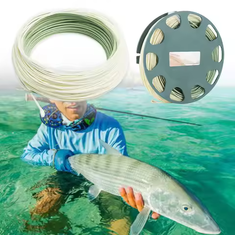 Outbound Short Fly Fishing Line 100FT Weight Forward Saltwater Fly Line With 2 Welded Loops For Rive