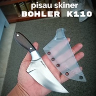 Pisau baja bohler jerman K110 pisau skinner premium