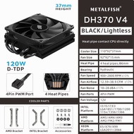 METALFISH | METALFISH DH370 Low Profile CPU Cooler 37MM Ultra-Slim for 1700/1200/115x/AM5 AM4 Mini I