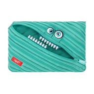 ZIPIT Cute Bemused Monster Jumbo Pouch Size In Mint Colour And White Zipper Teeth