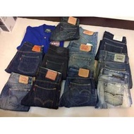 本周新增 二手Levi's LEVIS 牛仔褲 牛仔短褲 窄版直筒小直筒合身 w30~34深藍淺藍刷色原色丹寧 LVC DIESEL 501 511 504