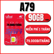 Sim A79 LOCAL - Miễn Phí Tháng đầu Gói Cước Data Tốc độ Cao Chỉ 79k/ Tháng Cực Rẻ . FREESHIP - CHƯA